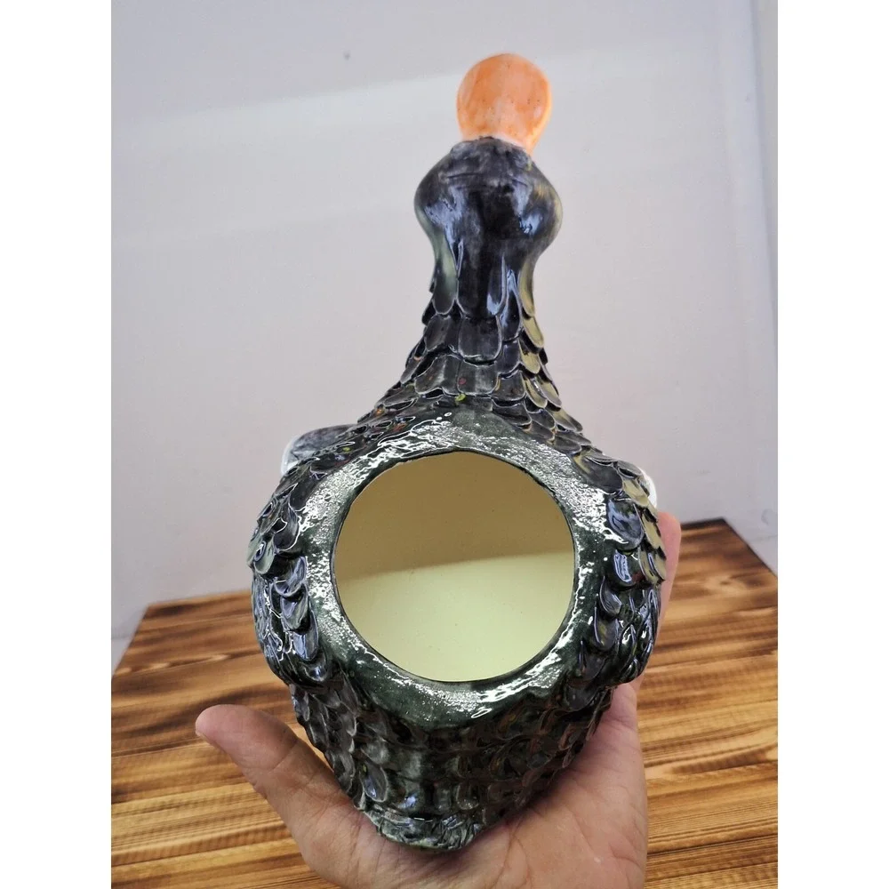 Kewl Kid Ceramic Duck Planter‎ - Black With Sneackers.